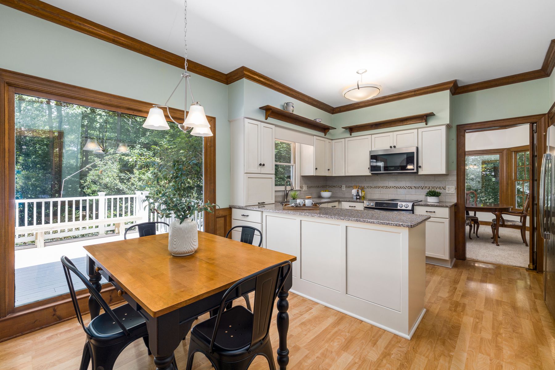 Kitchen cabinetry with a clean painted finish